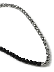 DCK Mens Stone And Chain Black Necklace - Image 5 of 5
