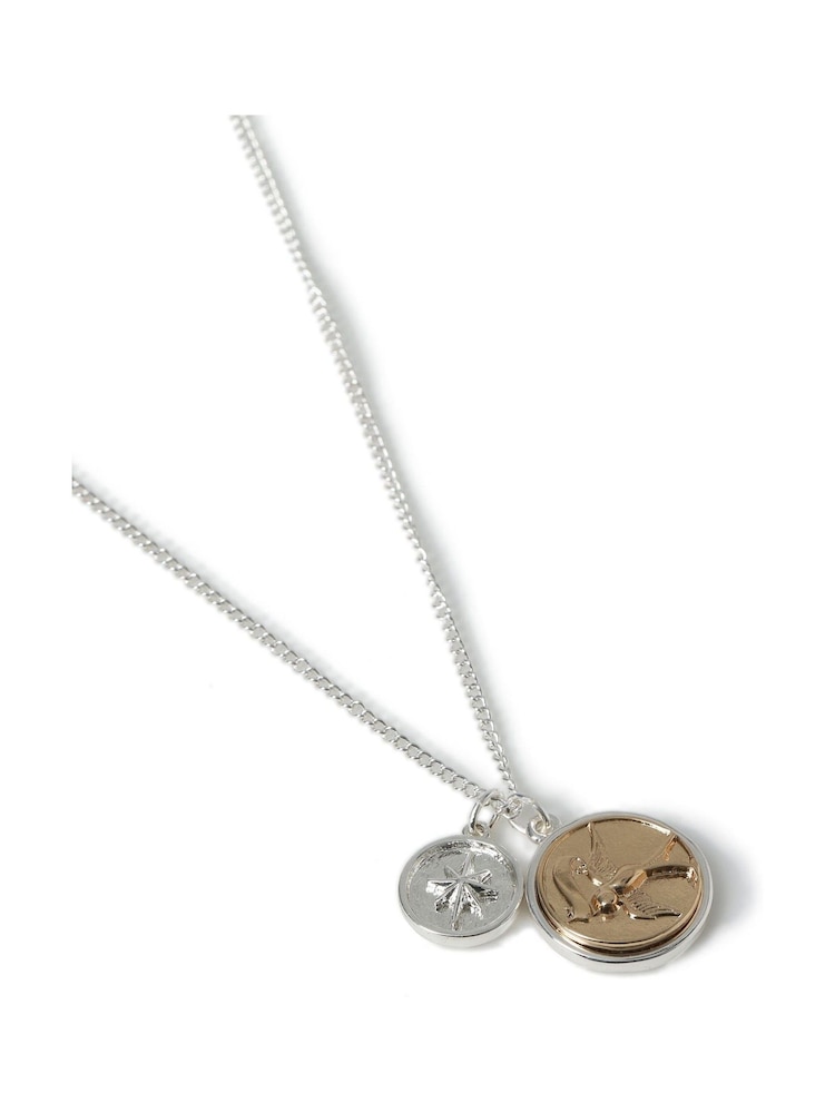 DCK Mens Silver Tone Multi Pendant Necklace - Image 2 of 2