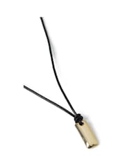 Genuine Leather and Premium Plated Gold Necklace - Image 2 of 2