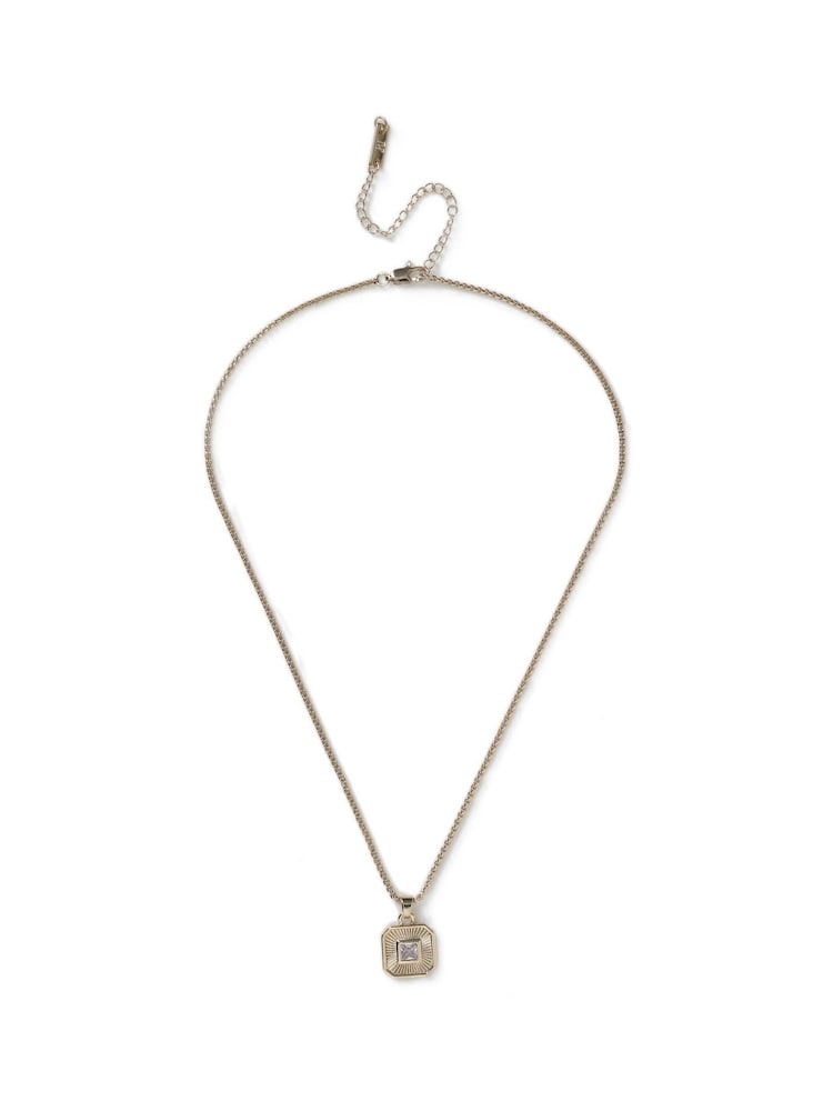 DCK Mens Yellow Gold Cubic Zircona Pendant Necklace - Image 1 of 2