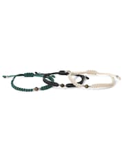 DCK Mens Tigers Eye Corded Black Bracelets 3 Pack - صورة 1 من 2