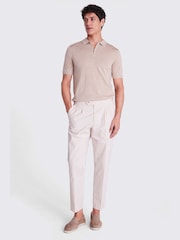MOSS Natural Light Merino Quarter Zip Polo Shirt - Image 2 of 5