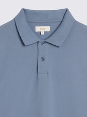 MOSS Blue Pique Polo Shirt - Image 5 of 5
