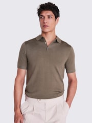 Зелений - В'язані сорочки поло MOSS Merino - Image 1 of 5