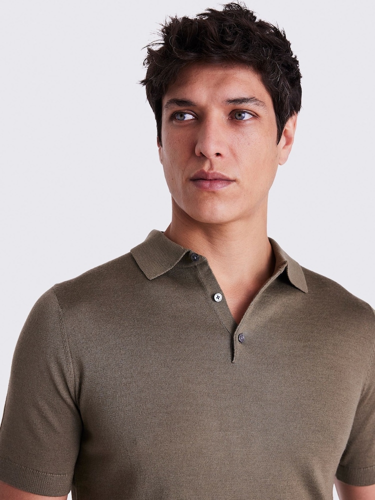 Зелений - В'язані сорочки поло MOSS Merino - Image 3 of 5