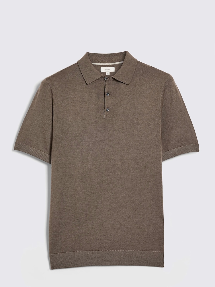 Зелений - В'язані сорочки поло MOSS Merino - Image 4 of 5