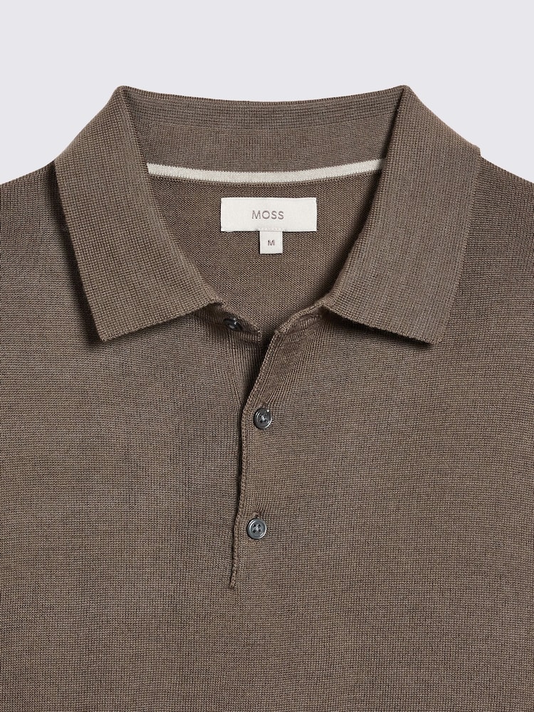 Зелений - В'язані сорочки поло MOSS Merino - Image 5 of 5