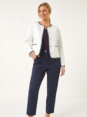 Roman White Petite Button Up Jacket - Image 2 of 5