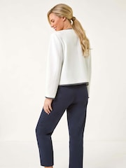 Roman White Petite Button Up Jacket - Image 3 of 5