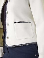Roman White Petite Button Up Jacket - Image 5 of 5
