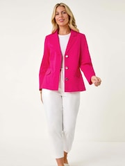 Roman Pink Petite Cotton Stretch Jacket - Image 2 of 5