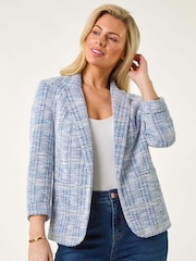 Roman Blue Petite Revere Collar Jacket - Image 1 of 5