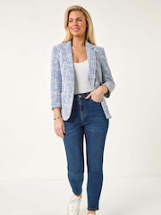 Roman Blue Petite Revere Collar Jacket - Image 2 of 5
