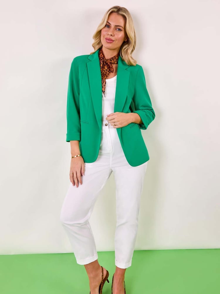 Roman Green Petite Revere Collar Stretch Jacket - Image 1 of 7