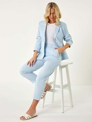 Roman Blue Petite Blend Tailored Trousers - Image 1 of 5