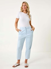 Roman Blue Petite Blend Tailored Trousers - Image 2 of 5