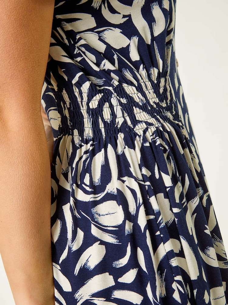 Vestido Roman Petite Floral com cintura franzida - Imagem 5 de 5