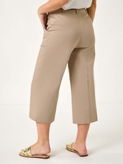 Roman Natural Petite Cotton Culotte Trousers - Image 3 of 5