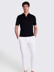 MOSS Black Merino Knitted Polo Shirt - Image 2 of 5