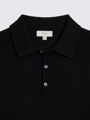 MOSS Black Merino Knitted Polo Shirt - Image 5 of 5