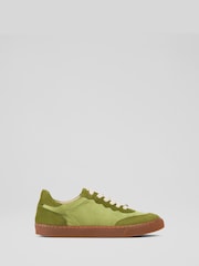 LK Bennett Green Runner Fabric Slim Sole Trainers - Image 1 of 4