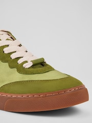 LK Bennett Green Runner Fabric Slim Sole Trainers - Image 4 of 4