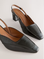 Preto - Forever Comfort® Salto Quadrado Slingback - Imagem 3 de 5