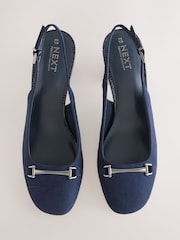 Azul marino - Forever Comfort® Hardware Slingback Block Heels - Imagen 1 de 10