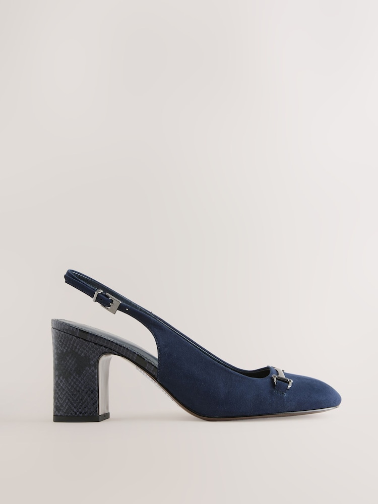 Azul marino - Forever Comfort® Hardware Slingback Block Heels - Imagen 2 de 10 Azul marino - Forever Comfort® Hardware Slingback Block Heels - Imagen 2 de 10
