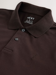 Brown Regular Fit Short Sleeve Pique Polo Shirt - Image 2 of 3