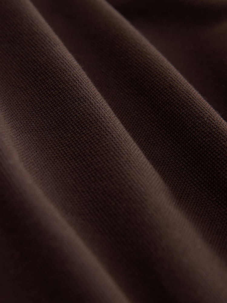 Brown Regular Fit Short Sleeve Pique Polo Shirt - Image 3 of 3 Brown Regular Fit Short Sleeve Pique Polo Shirt - Image 3 of 3