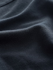 Navy Blue Textured Zip Through Shacket - Image 7 of 8