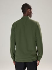 Green Textured Zip Through Shacket - Image 3 of 9
