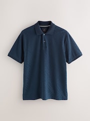 Azul marinho - Ajuste regular - Camisa polo com zíper Smart Quarter - Imagem 6 de 8