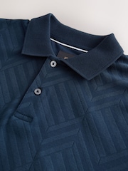 Azul marinho - Ajuste regular - Camisa polo com zíper Smart Quarter - Imagem 7 de 8