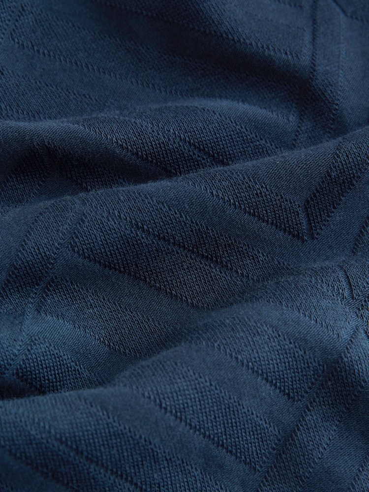 Azul marinho - Ajuste regular - Camisa polo com zíper Smart Quarter - Imagem 8 de 8