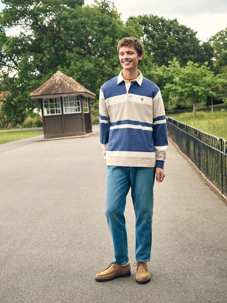 Blue/Neutral Stripe Rugby Shirt - Image 2 of 13