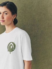 White/Khaki Green Official The Traitors License "Are you a Faithful or a Traitor?" Relaxed Fit Graphic T-Shirt - Image 5 of 5