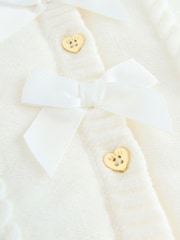 Baker by Ted Baker Cream Knitted Fleece Pramsuit - Image 4 of 6