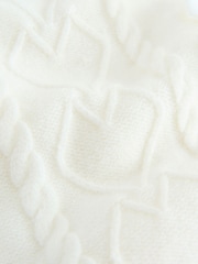 Baker by Ted Baker Cream Knitted Fleece Pramsuit - Image 6 of 6