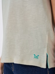 Crew Clothing Company Natural Slub Crew Neck 100% Cotton T-Shirt - Image 4 of 5