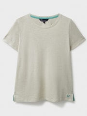 Crew Clothing Company Natural Slub Crew Neck 100% Cotton T-Shirt - Image 5 of 5