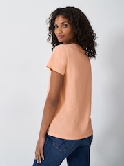 Crew Clothing Company Slub V-Neck 100% Cotton T-Shirt - صورة 4 من 5