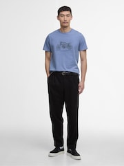 Barbour® International Blue Venture Graph Washed 100% Cotton T-Shirt - Image 2 of 5