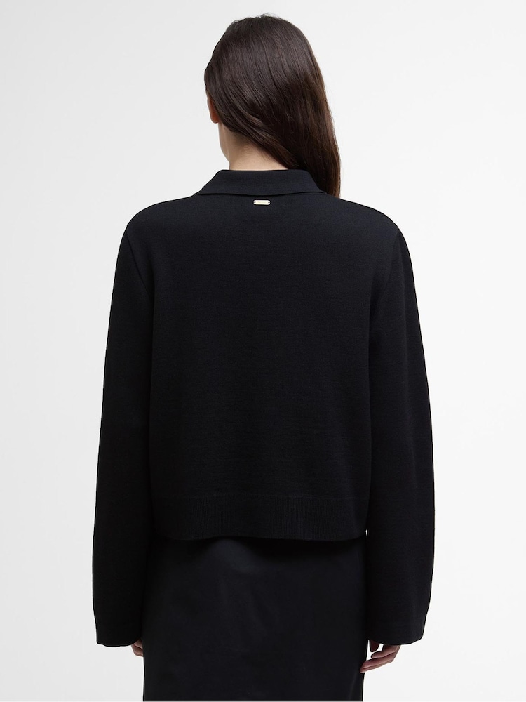 Barbour® Black Alma Knit Cardigan - Image 3 of 7