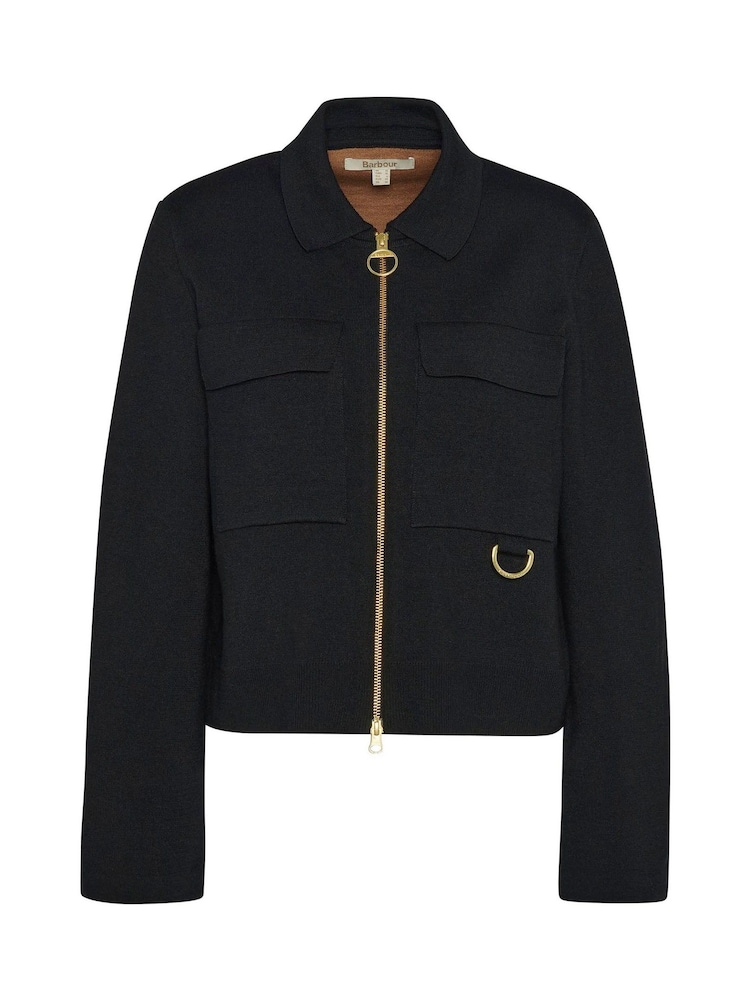 Barbour® Black Alma Knit Cardigan - Image 7 of 7
