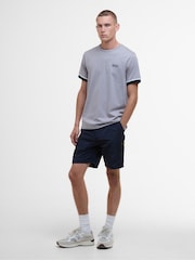Barbour® International Blue 100% Cotton Deep Cuff Evan Tipped T-Shirt - Image 3 of 6