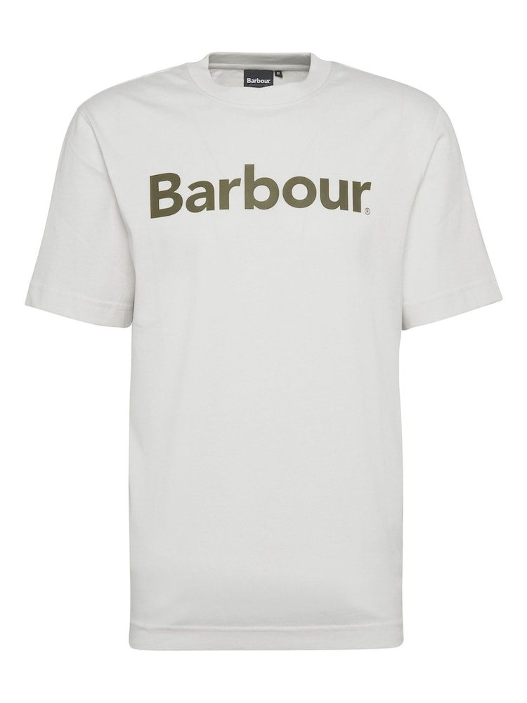 Barbour® White RF Logo Antique 100% Cotton T-Shirt - Image 5 of 5