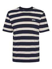 Barbour® International Blue Luca Stripe 100% Cotton T-Shirt - Image 6 of 6