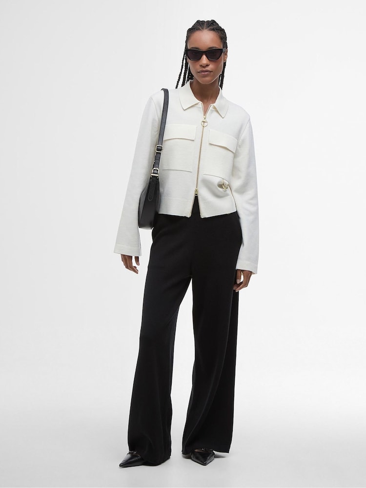 Barbour® Cream Alma Knit Cardigan - Image 2 of 7
